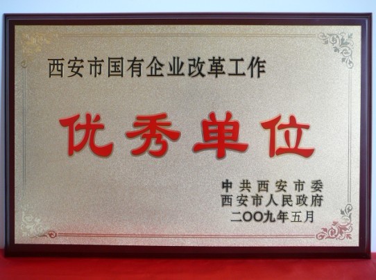 2009年5月，被西安市委、市政府评为西安市国企业改革工作优秀单位